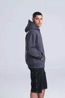 Bluză unisex Just Hoods Signature Heavyweight Zoodie personalizată, pe model