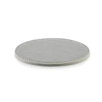Coaster rotund în PU personalizat, gri piatră