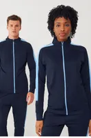 Tricou unisex Finden + Hales Adult S Knitted Tracksuit Top personalizat, pe model
