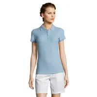 PEOPLE FEMEI POLO 210g personalizat, sky blue pique
