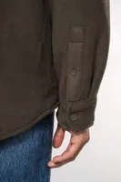Jachetă polar bărbați Kariban Sherpa-lined Fleece Overshirt personalizată, pe model