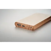 Powerbank bambus 6000 mAh personalizat, vedere detaliu