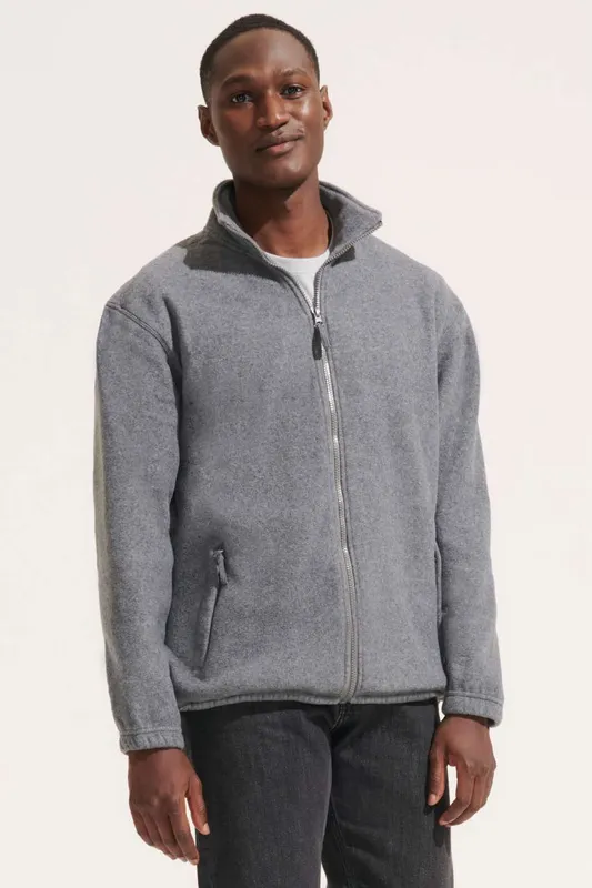 Jachetă polar bărbați SOL'S North Zipped Fleece personalizată, pe model