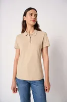 Tricou polo damă iDeal Basic Pique personalizat, pe model