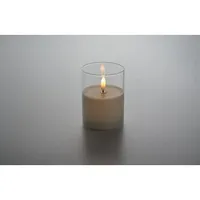 Lumânare LED în suport sticlă personalizat, vedere detaliu