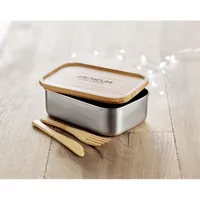 Cutie pt prânz de inox 600ml personalizat, vedere zona de personalizare