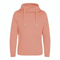 Hanorac unisex Just Hoods Cross Neck personalizat, portocaliu