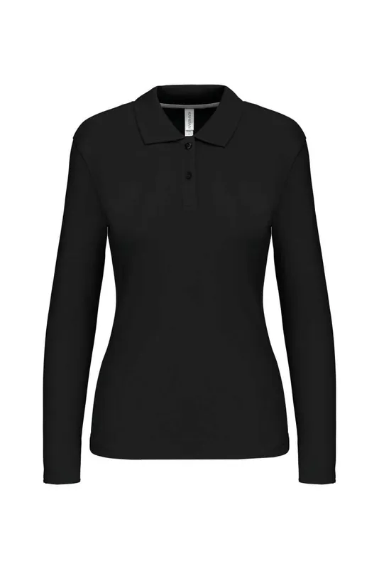 Tricou polo damă Kariban personalizat, negru