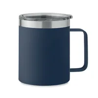 Cană cu perete dublu 300 ml personalizată, albastru marin francez