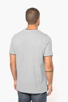 Tricou bărbați Kariban Piqué Knit V-neck personalizat, pe model