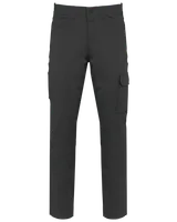 Pantaloni unisex Designed To Work Cotton Stretch Trousers personalizați, gri