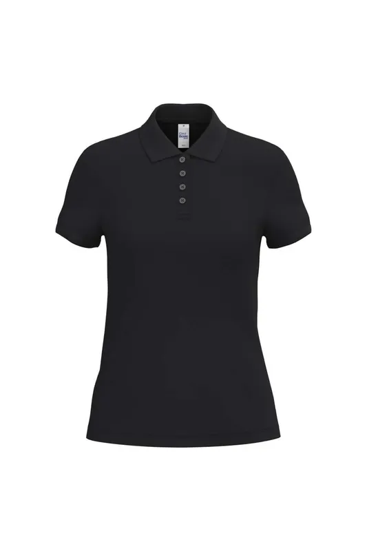 Tricou polo damă iDeal Basic Pique personalizat, negru