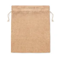 Săculeț cadouri de iută14x22cm personalizat, vedere spate