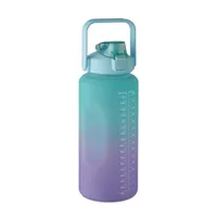 Sticlă de apă RPET 2000ml personalizată, turcoaz
