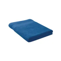 Prosop bumbac organic 180x100 personalizat, albastru regal