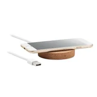 Încărcător  wireless rotund personalizat, vedere lateral