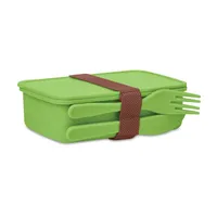 Cutie de prânz cu tacâmuri personalizat, lime