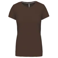 Tricou damă Kariban Short Sleeve Crew Neck personalizat, maro