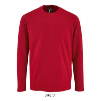Tricou cu mânecă lungă bărbați SOL'S Imperial Lsl personalizat, roșu