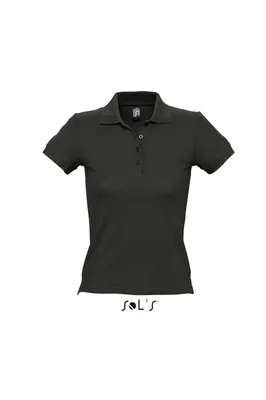 Tricou polo damă SOL'S People personalizat, negru