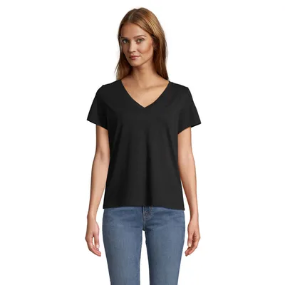 Tricou damă Sol's Regent V personalizat, deep black