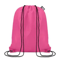 Sac cu cordon 190T RPET personalizat, fucsia