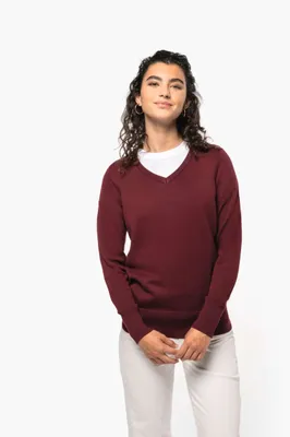 Bluză damă Kariban V-neck Jumper personalizată