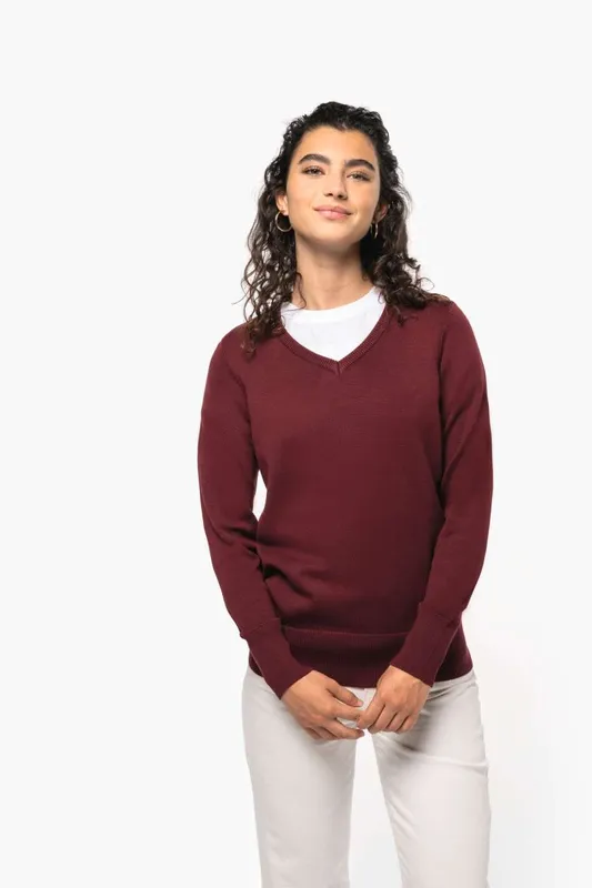 Bluză damă Kariban V-neck Jumper