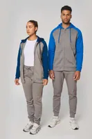 Hanorac unisex Proact Two-tone Zipped Fleece personalizat, pe model