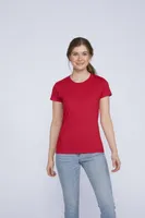Tricou damă Gildan Premium Cotton® personalizat, pe model