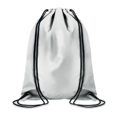 Sac cu cordon reflectorizant personalizat, argintiu