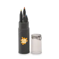 6 creioane de colorat negre personalizat, vedere zona de personalizare