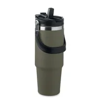 Pahar cu perete dublu 850 ml personalizat, verde închis