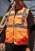 Vestă unisex Korntex Mesh Multifunctional Vest Athens personalizată, pe model