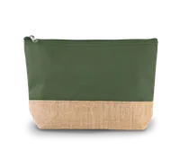 Geantă Kimood Canvas & Jute Pouch personalizată, verde, în context