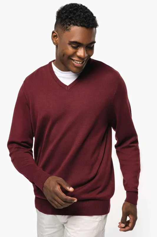 Bluză bărbați Kariban V-neck Jumper