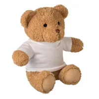 Ursuleț de pluș 23cm cu tricou personalizat, alb