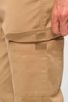 Pantaloni unisex Designed To Work Cotton Stretch Trousers personalizați, pe model