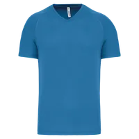 Tricou bărbați Proact V-neck Short-sleeved Sports personalizat, albastru