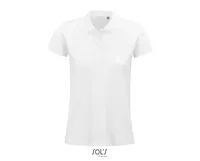 Tricou polo damă SOL'S Planet personalizat, alb