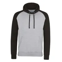 Hanorac unisex Just Hoods Baseball personalizat, gri