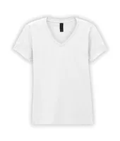 Tricou damă Gildan Softstyle™ V-neck personalizat, alb