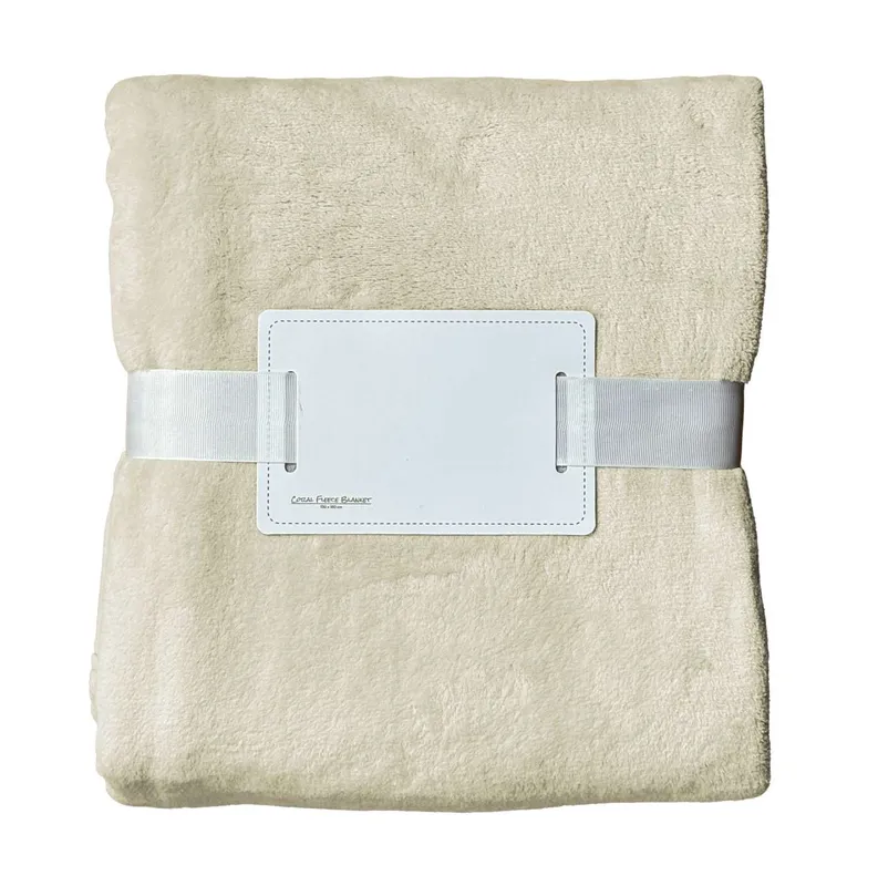 Jachetă polar unisex Olima Coral Fleece Blanket personalizată, natural