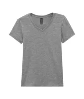 Tricou damă Gildan Softstyle™ V-neck personalizat, gri
