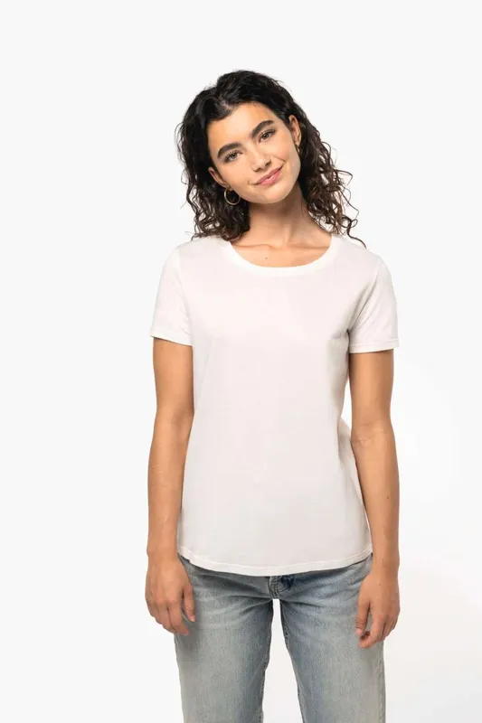 Tricou damă Kariban Organic IN Conversion personalizat, pe model