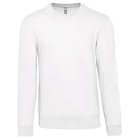 Bluză bărbați Kariban Crew Neck personalizată, alb