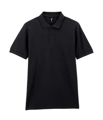 Tricou polo unisex Gildan Premium Cotton® Adult Double Piqué personalizat, negru