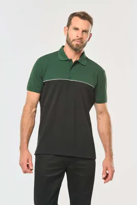 Tricou polo unisex Designed To Work Eco-friendly Two-tone Short Sleeve