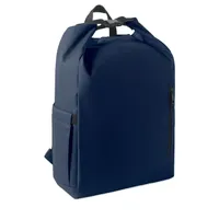 Rucsac laptop 15'' rolltop personalizat, albastru marin francez