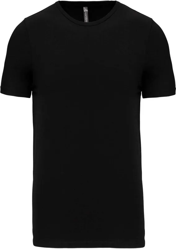 Tricou bărbați Kariban Short-sleeved Crew Neck personalizat, negru